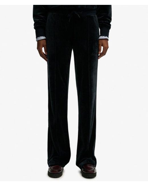 Superdry Black & Co Country Club Velour joggers