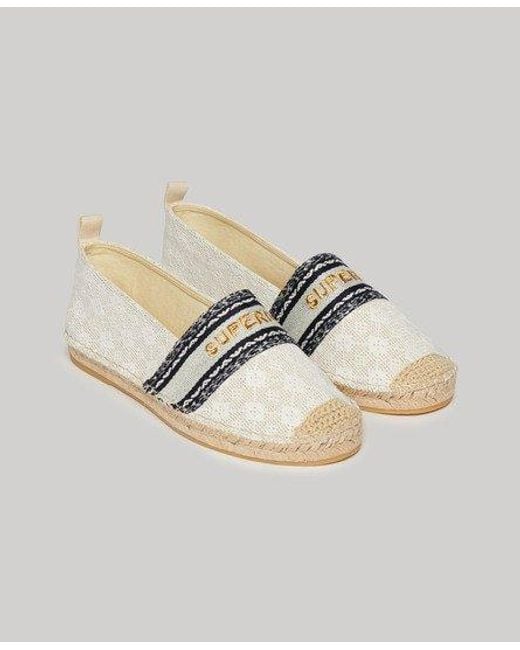 Superdry Metallic Canvas Espadrille Overlay Shoes