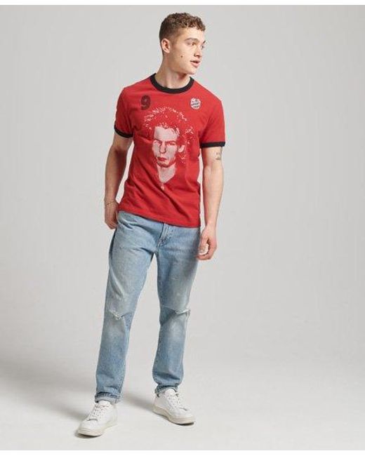 Superdry Ringspun Allstars Sv Vintage Re-issue T-shirt in Red for Men | Lyst