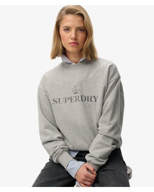 Superdry Gray & Co British Design Relaxed Crew Sweatshirt