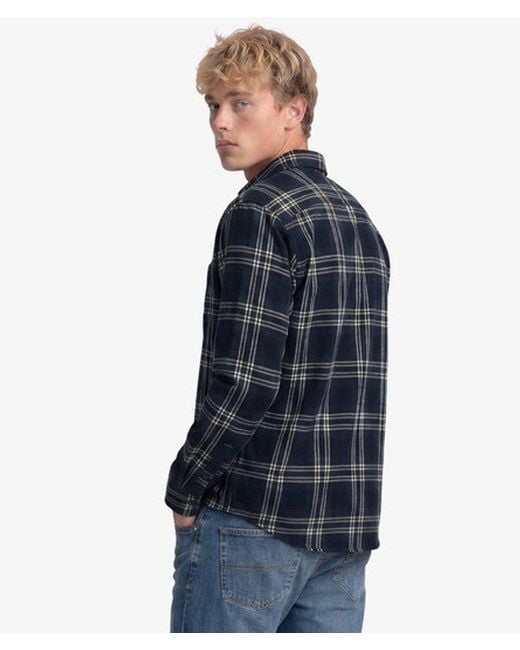 Superdry Blue & Co Long Sleeve Cotton Lumberjack Shirt for men