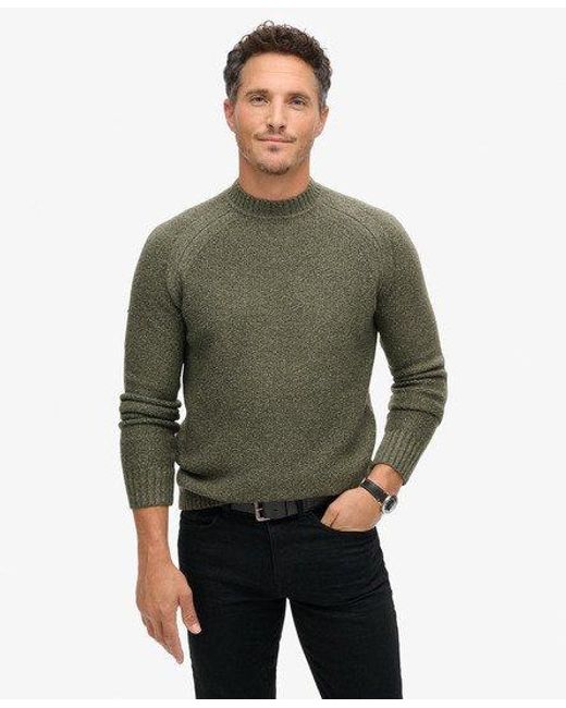 Superdry Green Chunky Raglan Jumper for men