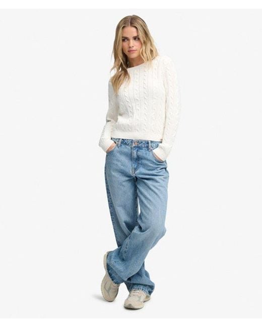 Superdry White & Co Essentials Cable Knit Jumper