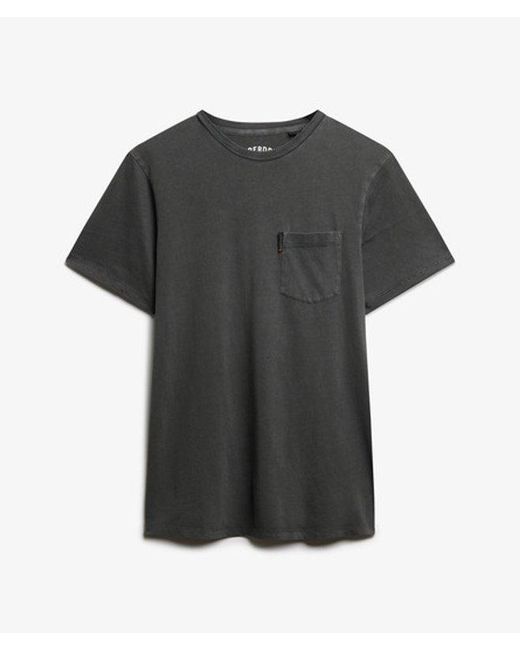 Superdry Gray Classic Essential Pocket T-shirt for men