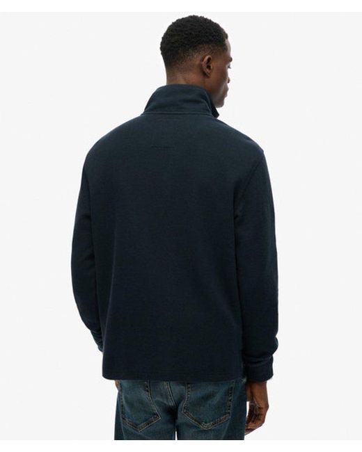 Superdry Blue & Co Ribbed Half Zip Jumper for men