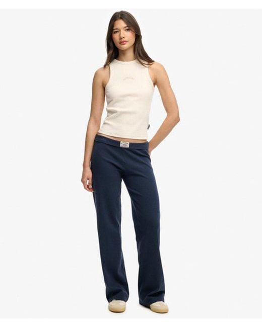 Superdry Blue & Co Athletic Essentials Fold Over joggers