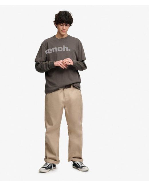Superdry Black Bench X & Co Bench Boxy Logo T-shirt for men