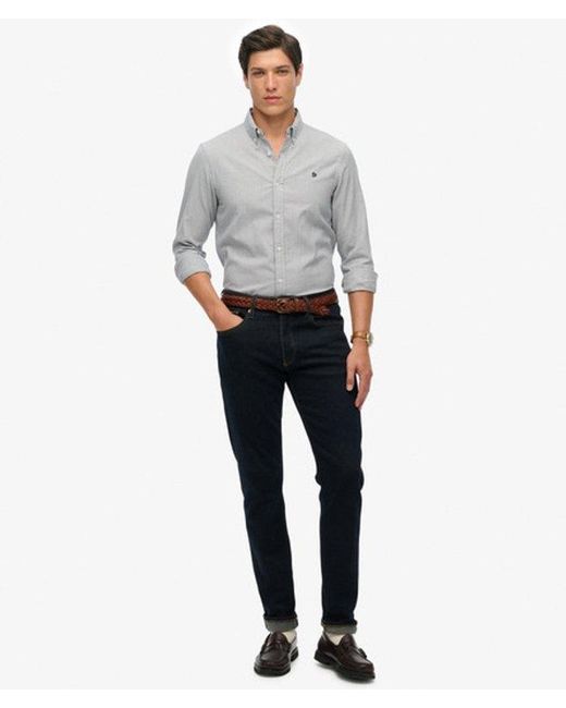 Superdry Gray & Co Classic Oxford Long Sleeve Shirt for men