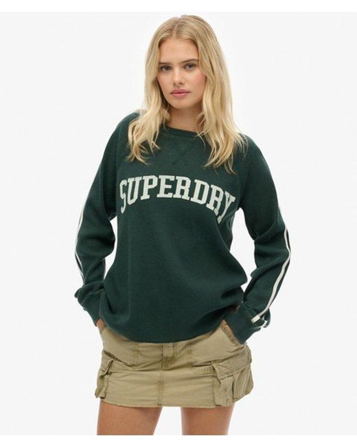 Superdry Green & Co Athletic Essentials Graphic Long Sleeve Top