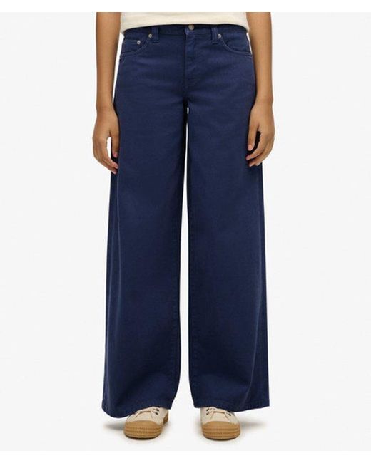 Superdry Blue & Co Mid Rise baggy Pants