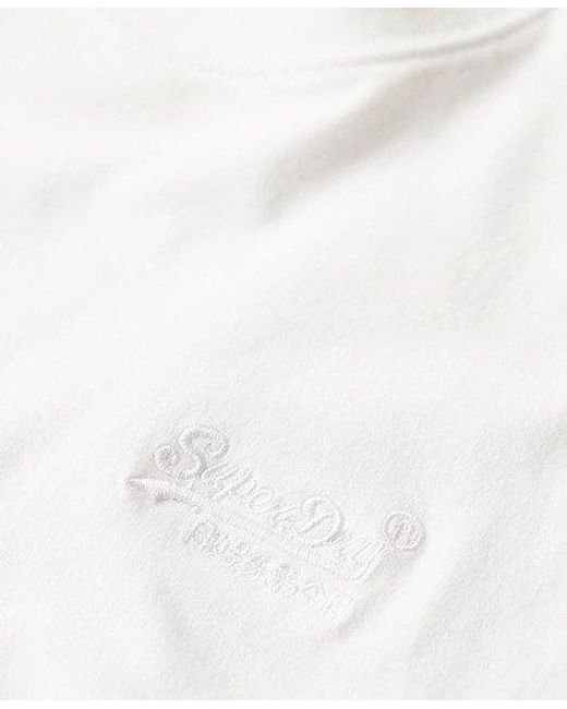 T-shirt essential logo en coton bio Superdry pour homme en coloris White