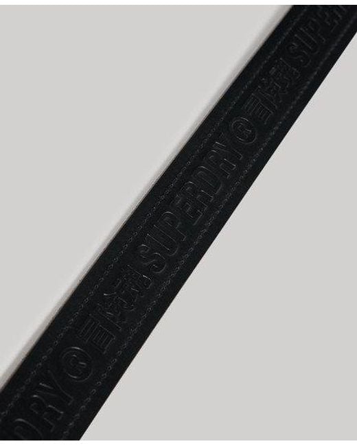Superdry Vintage Branded Belt in Black for Men