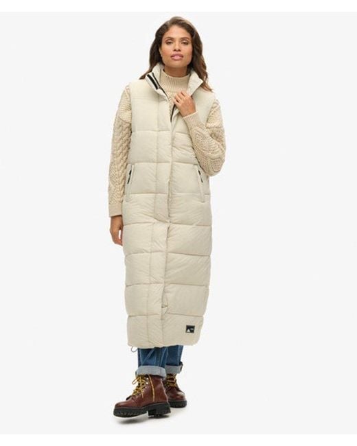 Superdry Blue & Co Ripstop Long Puffer Gilet