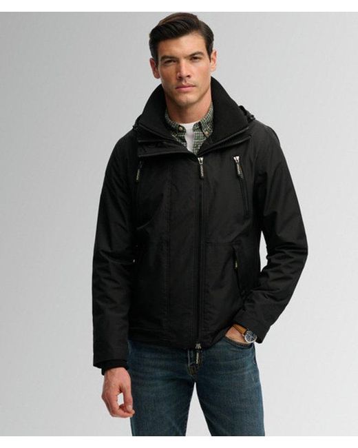 Superdry Black & Co Hooded Mountain Windbreaker Jacket for men