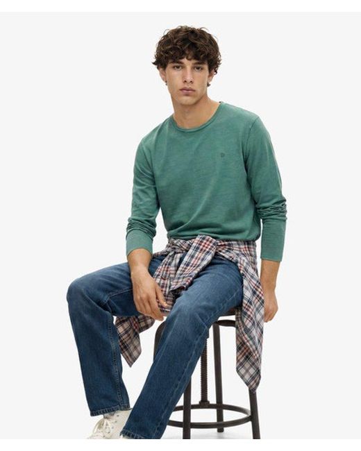 Superdry Classic Essential Top in het Green voor heren