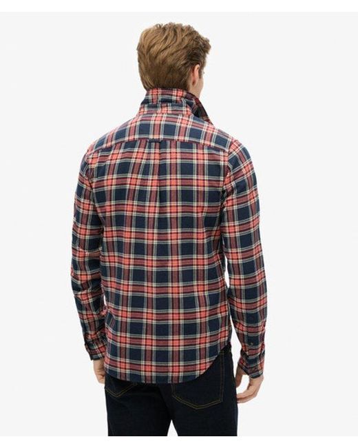 Superdry Blue & Co Classic Check Organic Cotton Vintage Shirt for men