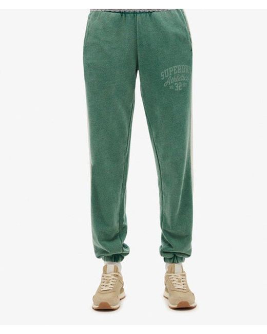 Superdry Green & Co Athletic Essentials Vintage Side Stripe joggers
