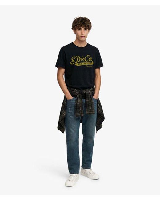 Superdry Vintage Script T-shirt in het Black voor heren