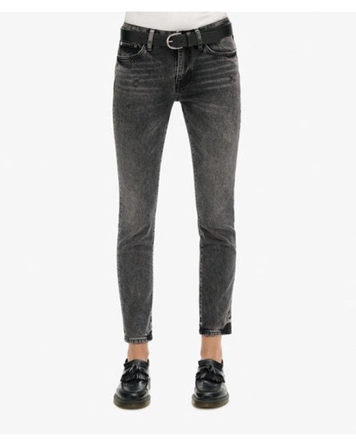 Superdry Black & Co Organic Cotton Mid Rise Slim Jeans