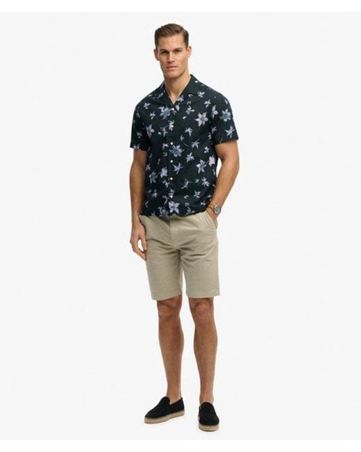 Superdry Black & Co Cabana Print Short Sleeve Shirt for men