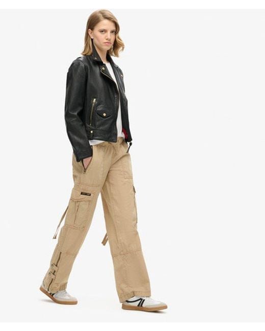 Superdry White & Co Vintage Low Rise Elastic Cargo Pants