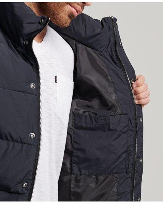 Superdry Blue Retro Puffer Jacket Jet for men