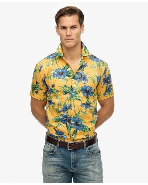 Superdry Hawaïaans Overhemd Met Print in het Gray voor heren