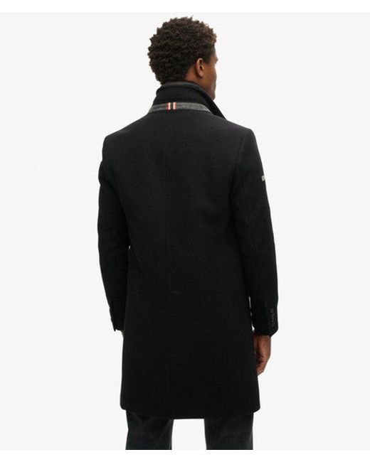 Superdry Black Tailored 2 In 1 Town Coat for men