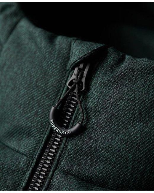 Superdry Hooded Fuji Herringbone Jacket Green for men