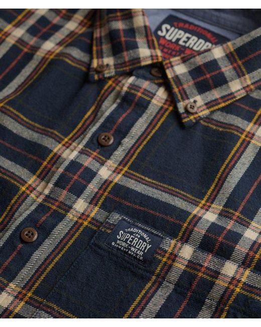 Superdry Gray & Co Long Sleeve Cotton Lumberjack Shirt for men