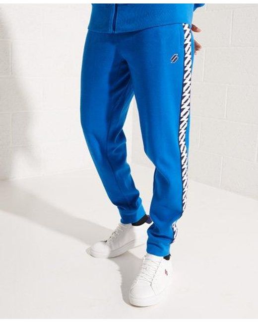 Superdry Code Tape Track Pants in Blue 
