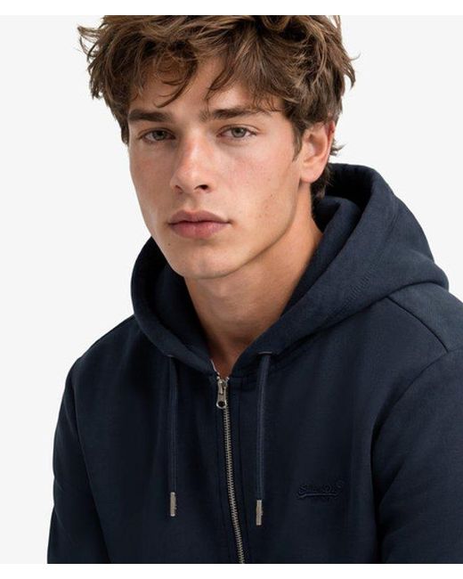 Superdry Blue & Co Essential Logo Zip Hoodie for men