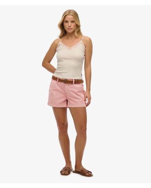 Superdry Pink Classic Chino Shorts