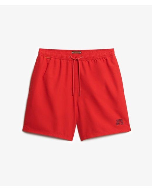 Homme Short De Bain Essential 40Cm Taille Superdry pour homme en coloris Red