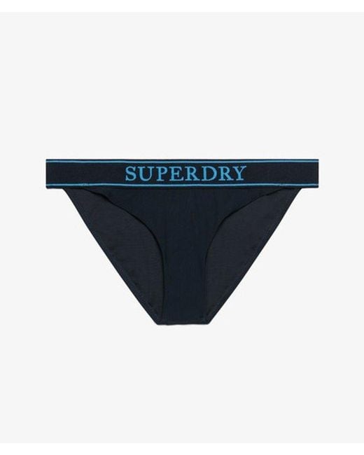 Superdry Black & Co Logo Classic Bikini Bottoms
