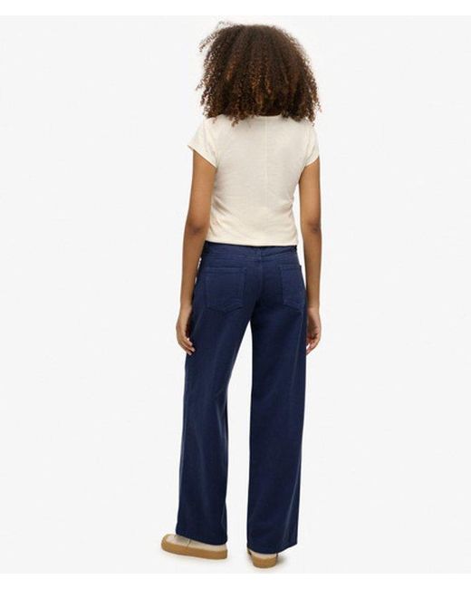 Superdry Blue & Co Mid Rise baggy Pants