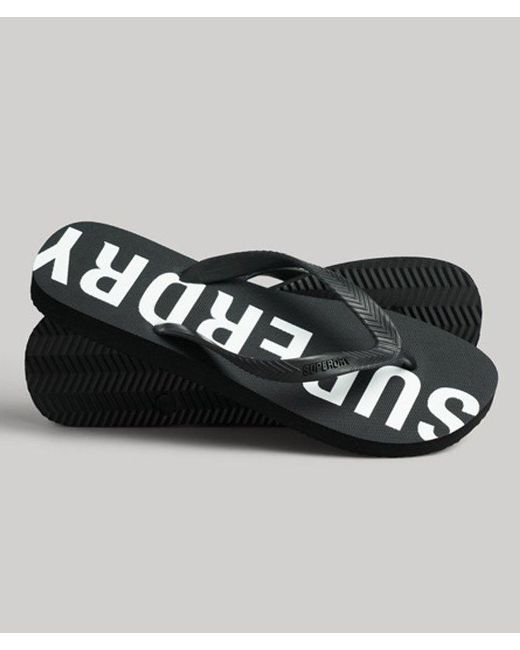 Superdry Black & Co Code Core Sport Flip Flops for men