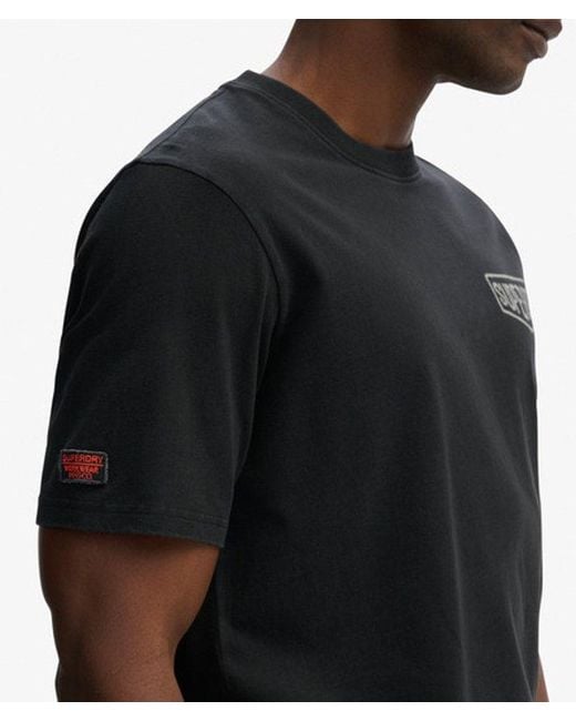 Superdry Black & Co Work Tab Loose T-shirt for men