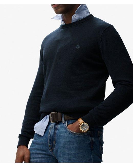 Superdry Blue & Co Essentials Cotton Jumper for men