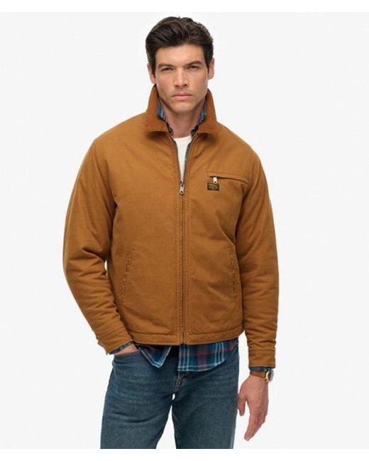 Superdry Blue & Co Cotton Canvas Barn Jacket for men