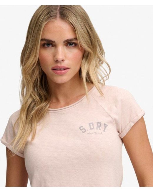 Superdry White & Co Athletic Essentials Slub Graphic T-shirt