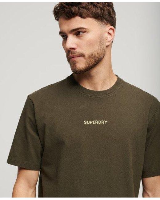 Superdry Green Micro Logo Graphic Loose T-shirt for men