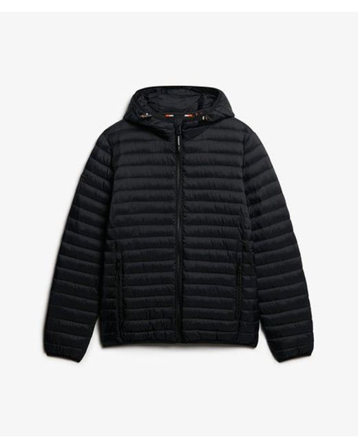 Superdry Black Hooded Fuji Lite Jacket for men