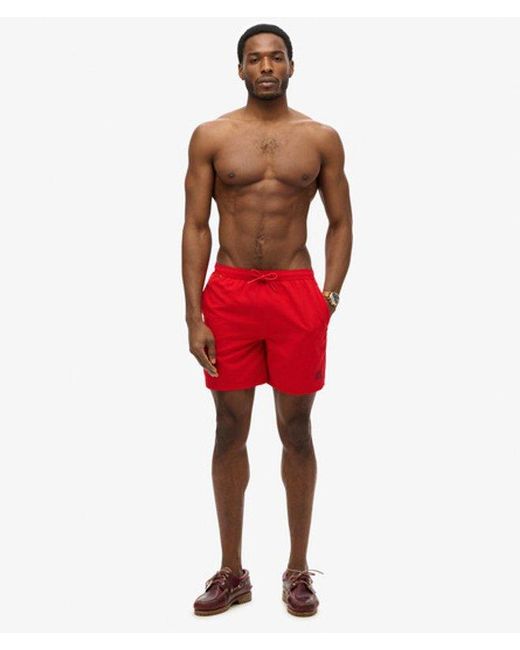 Homme Short De Bain Essential 40Cm Taille Superdry pour homme en coloris Red