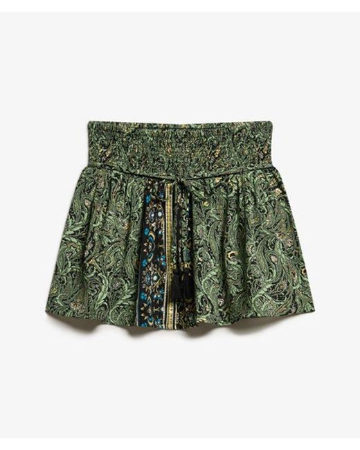 Superdry Green & Co Paisley Print Mini Skirt