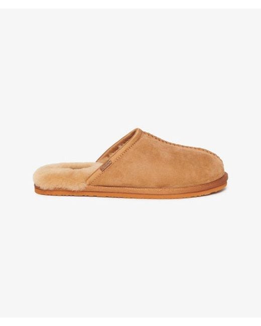 Superdry White Classic Suede Mule Slippers for men