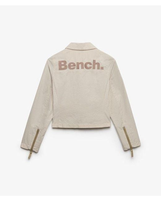 Superdry Natural Bench X & Co Bench Double Zip Collar Ripstop Jacket