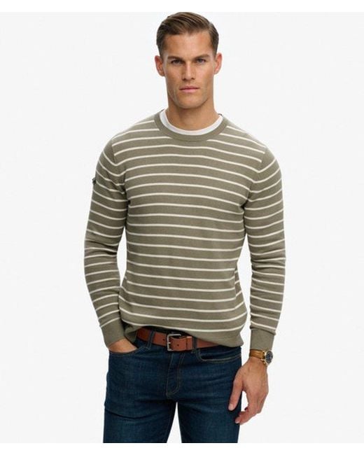 Homme The Merchant Store-Pull Marin Rayé Taille Superdry pour homme en coloris Gray