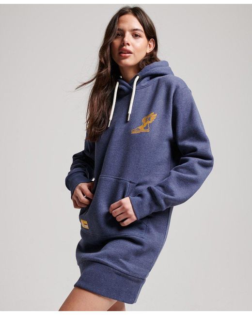 Superdry Track u0026 Field Hoodie Dress Blue | Lyst UK