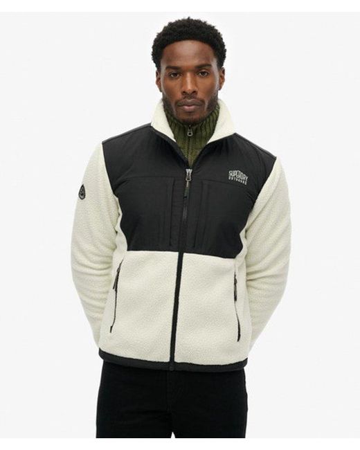 Superdry Black & Co Polar Fleece Hybrid Trekker for men